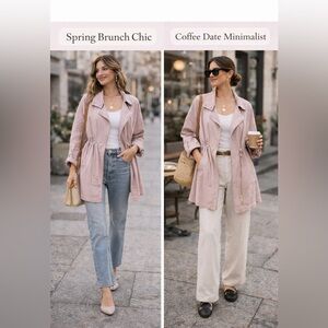 Anthropologie Danuta Modal Utility Jacket Oversized Anoral Lightweight M/L